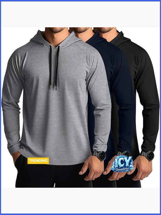 Other - Lightweight Pullover Hoodie with Stretchy Polyester Cotton Spandex Blend
